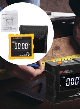 37ME Orange/Black Digital Angle Finder Gauge Magnetic Protra