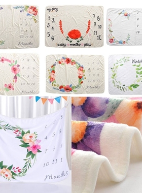Baby Newborn Milestone Blanket Photo Background Cloth Male