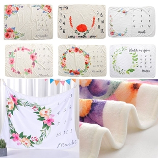Baby Newborn Milestone Blanket Photo Background Cloth Male