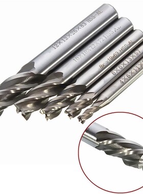 Freeship 5pc/set Drill Bit HSS CNC Straight Shank 4 Flute En