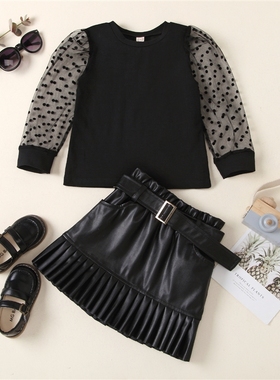 2-7Y Baby Girls Clothes Set 2022 Summer Fall Children Mesh P