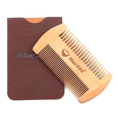 Small Beard Comb Anti Static Gift Set Travel se Wooden Doubl