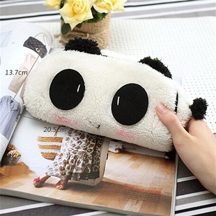 Cute 3D Plush Panda Pencil Case Bags Kawaii Noverty Cheap Bi