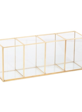 Luxury Clear Glass Makeup Box Cosmetic Storage Box Makeup Br