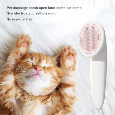 Pet Cat Comb Hair Remover Selfcleaning Flea Comb for Dogs