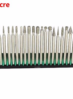 HSS 20Pcs 3mm Shank Diamond Grinding Burr Needle Point Rotar