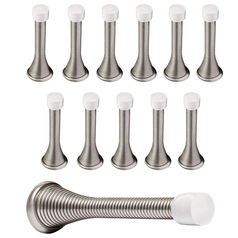 12Pcs Spring Door Stops 3 Flexible Heavy Duty Spring Door
