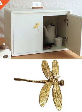 Pure Copper Dragonfly Handles Gold Drawer Cabinet Door Cupbo
