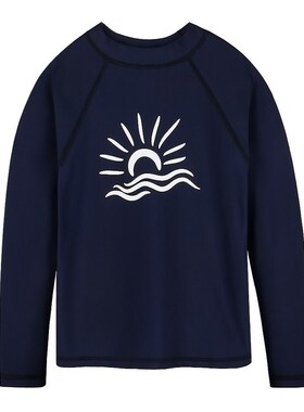 BAOHL Royal Blue Long Sleeve Rashguard Boys Kids Swimwear Su