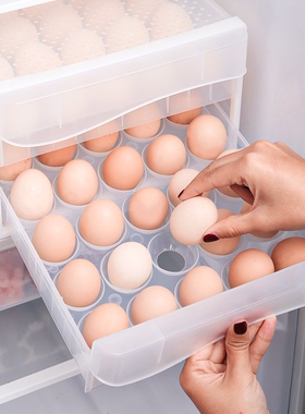 The freezer's egg collection box contains a kitchen fridge h