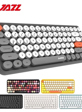Ajazz 308i Wireless Bluetooth Keyboard 84 Classic Round Key