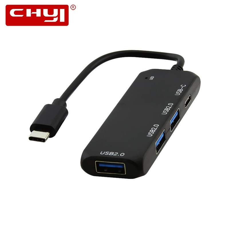 CHYI 4 Port USB C To Type C 3.1 Hubs 2.0 Multi Ports Portab