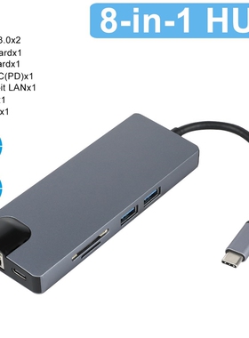 USB Type C Hub Type-C To HDMI VGA Adapter RJ45 Lan Ethernet