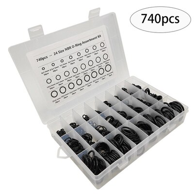 740Pcs Rubber O-Ring Washer Seals Watertightness Assortment