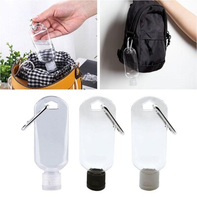 5Pcs 30ml 50ml Empty Hand Sanitizer Travel Size Holder Hook