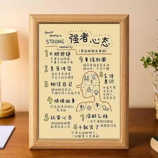 2025自我激励强者心态学习简约高颜值办公桌送孩子书房相框摆件