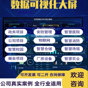 可视化数据大屏系统搭建数字孪生H5开发物联网智慧工厂园区定制