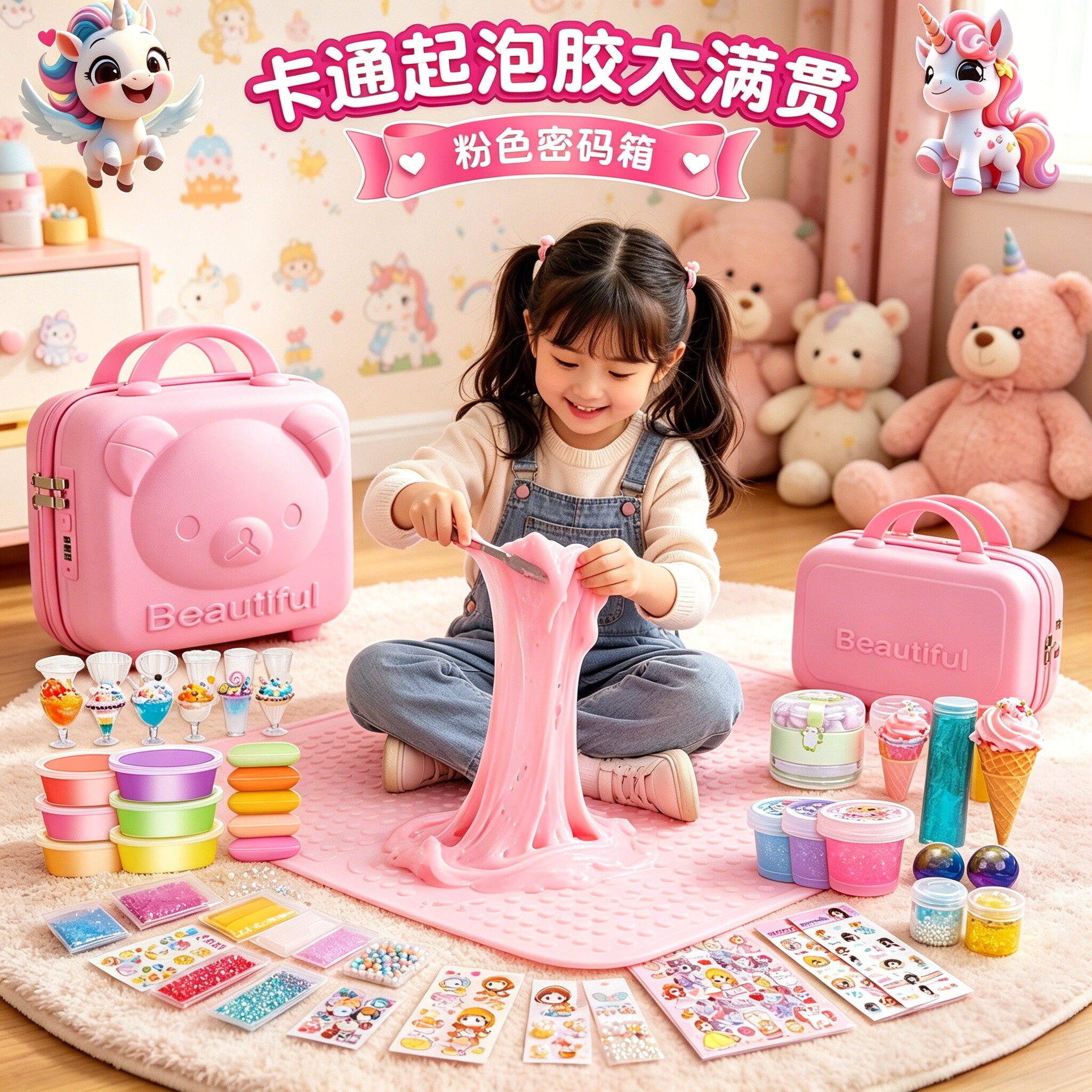 起泡胶解压套装儿童手工玩具