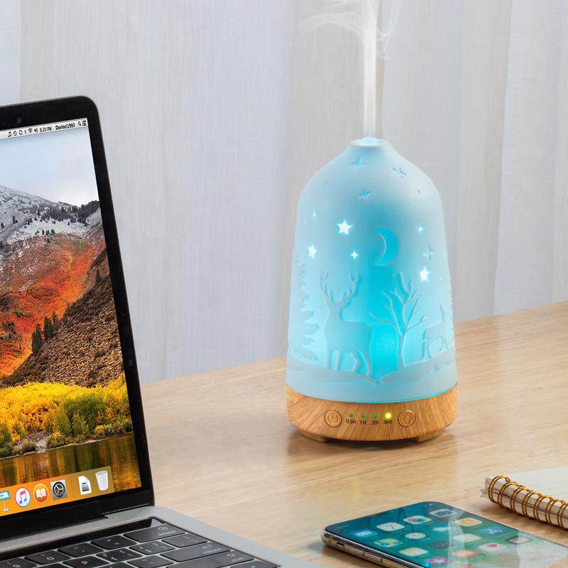 净化空202气纳米空加补水气湿100ML小鹿图案陶瓷器家用车载USB香,生活电器,加湿器,淘宝优惠券,粉丝福利购,淘宝优惠卷