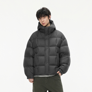 云朵泡芙羽绒服男宽松潮牌 90白鸭极寒高充保暖面包服外套龟背感