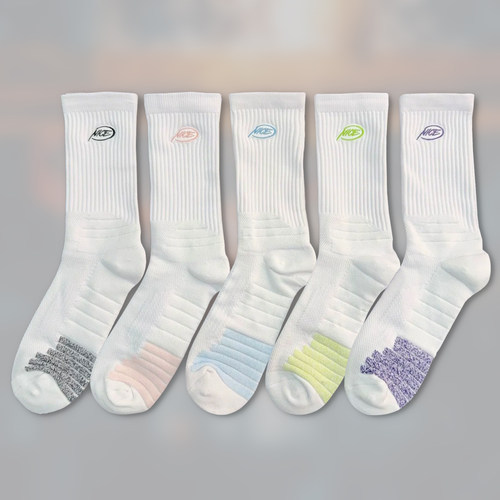 NICEID刺绣篮球袜高筒美式精英加厚毛巾底防滑吸汗男女长筒运动袜