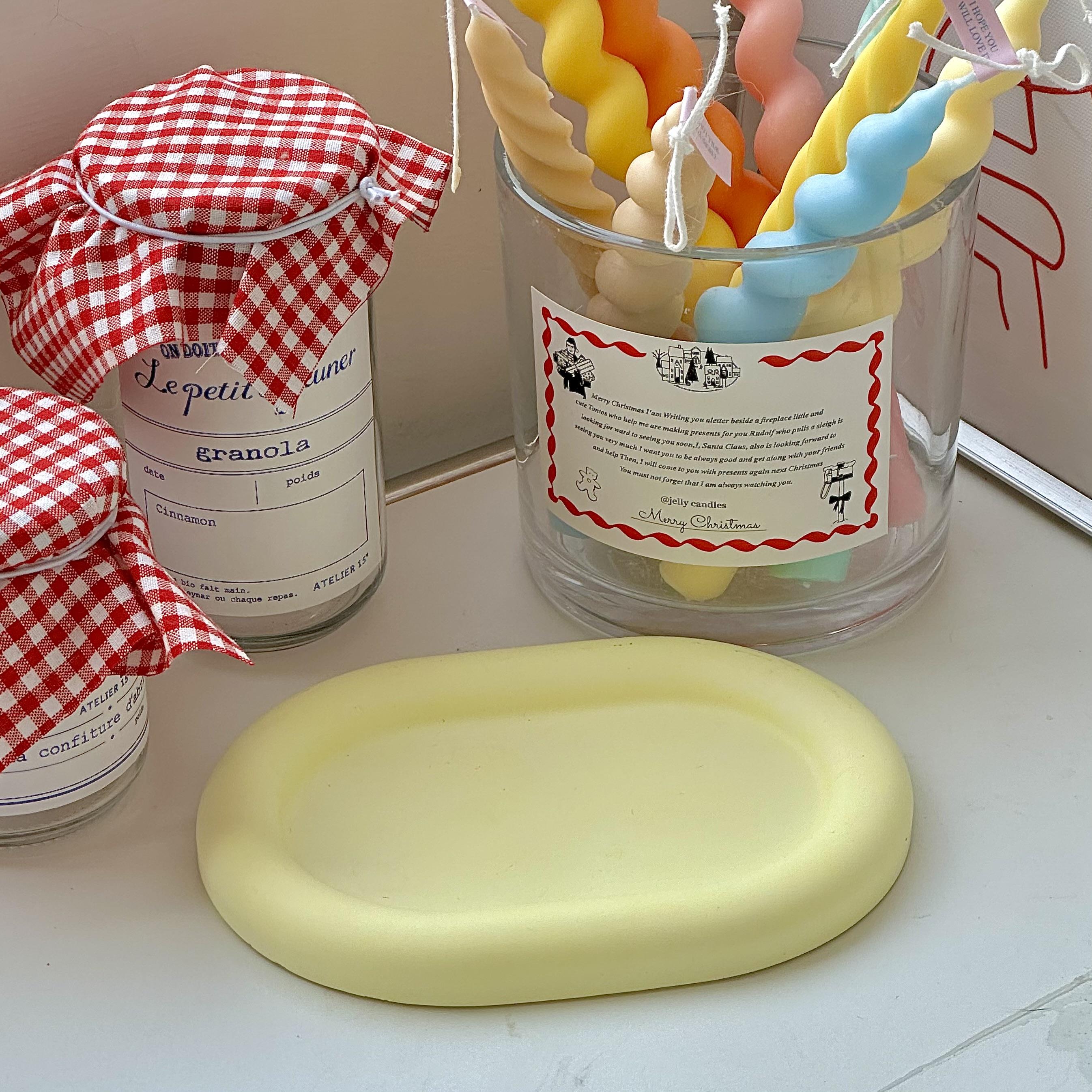 *Jelly Candles*韩国ins风小众多巴胺彩色香薰蜡烛置物托盘