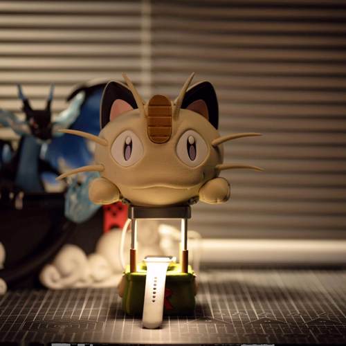 喵喵热气球夜灯加手表充电器 家用复刻还原收藏送礼宝可梦收藏