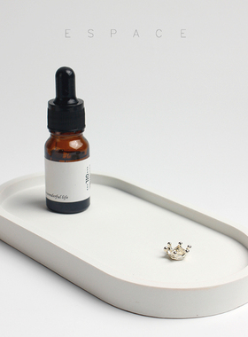 北欧ins风水泥简约桌面首饰香薰饰品收纳置物玄关几何装饰托盘