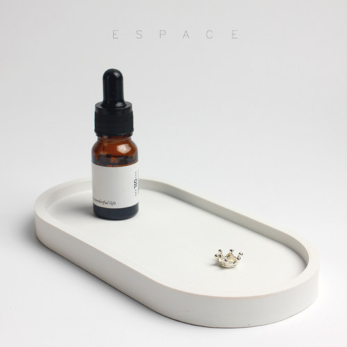 北欧水泥工业风玄关桌面置物托盘