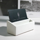 个性 创意高级清水泥前台名片盒商务卡片架可定制logo大气上档次