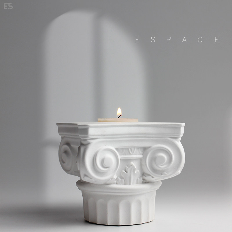 北欧罗马柱烛台装饰摆件拍摄道具