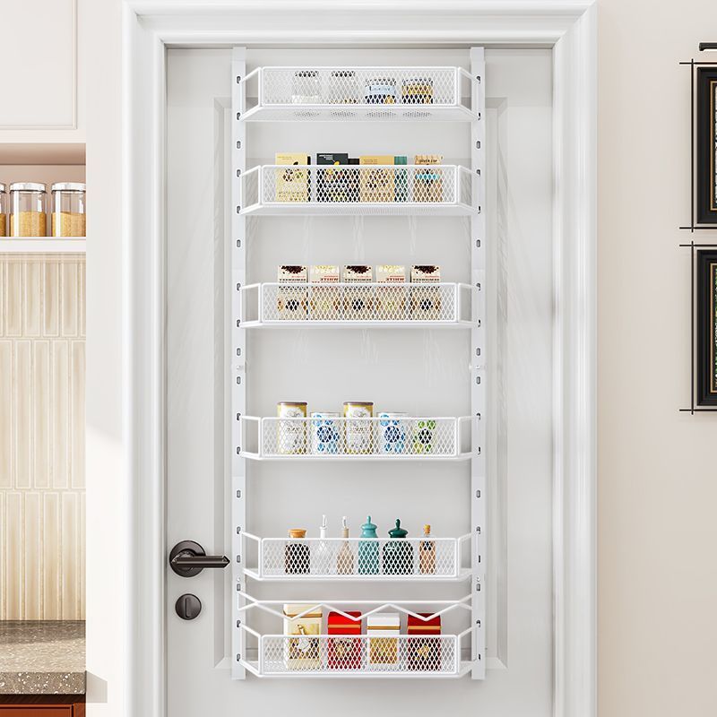 免打孔厨房门后置物架夹缝壁挂式多层卫生间墙上收纳架子浴室柜边