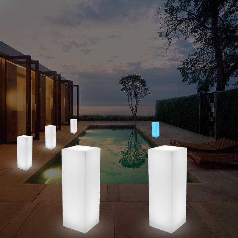 发光d方块氛围装饰灯le发光景观地灯户外商1落用活路动婚庆引灯柱