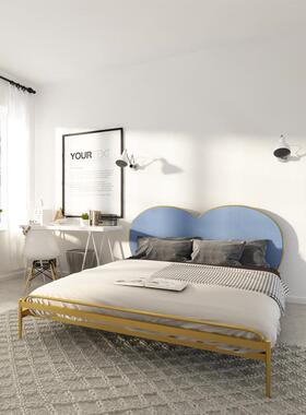 欧家用铁床 艺女生卧室1北.5米铁mi19.7.1床架 宿舍公寓网红人金