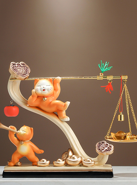称心如意招财猫摆件客厅电视柜乔迁店铺开业礼物前台高档装饰品