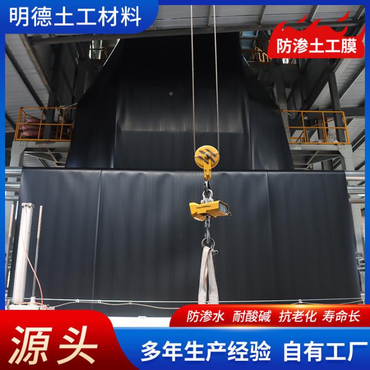 HDPE工土膜垃圾填埋防水土h工膜沼气池鱼塘GAI养场殖防渗dpe土工