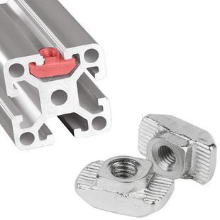 404船0铁镀镍欧标块形T型螺母滑铝型材螺768母船型螺丝螺母M