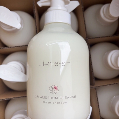 花王高端ines海盐磨砂洗发水400g/护发素