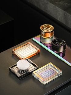 水晶沥水肥皂盒高档酒店家用洗手台轻奢香皂碟收纳盒子手工皂托架