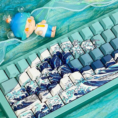 嗨元创 怒浪无畏 浮世绘 机械键盘PBT键帽 五面热升华原厂 侧刻