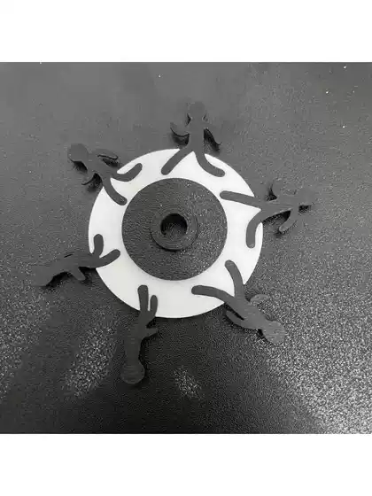 3D Printed Stickman Running Dynamic Fingertip Spinner Visual Illusion Running Figure Stress-Relief Toy Finger Toy