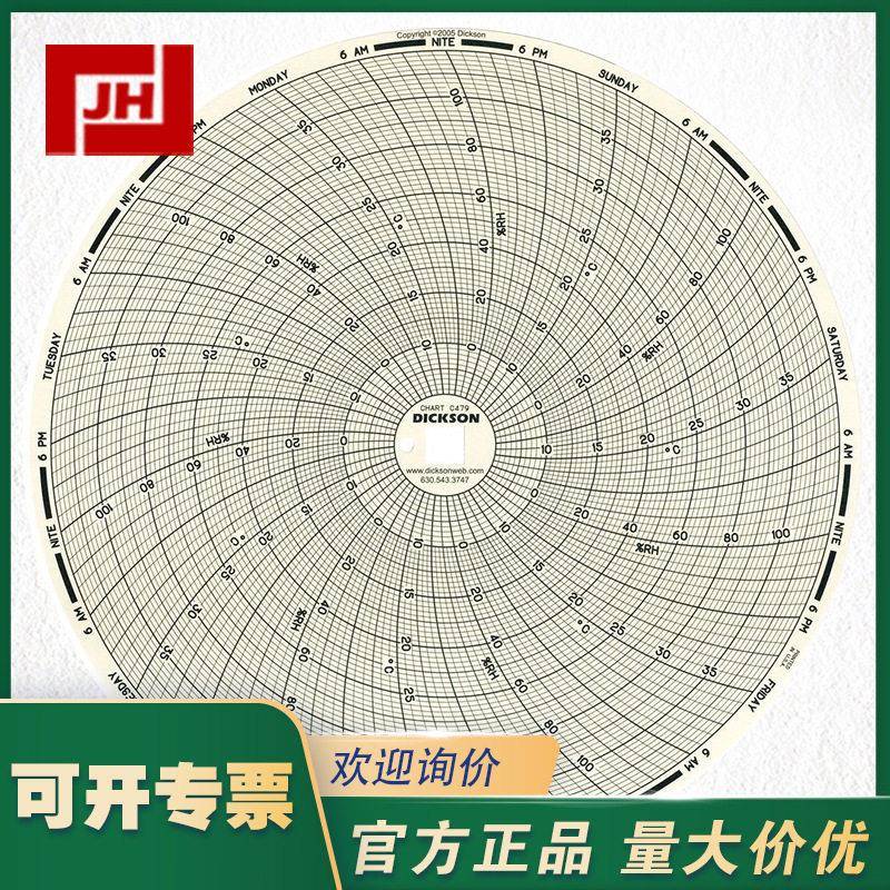 DICKSON记录纸C473/TH8P3用记录纸/C472DICKSON圆盘记录仪C479