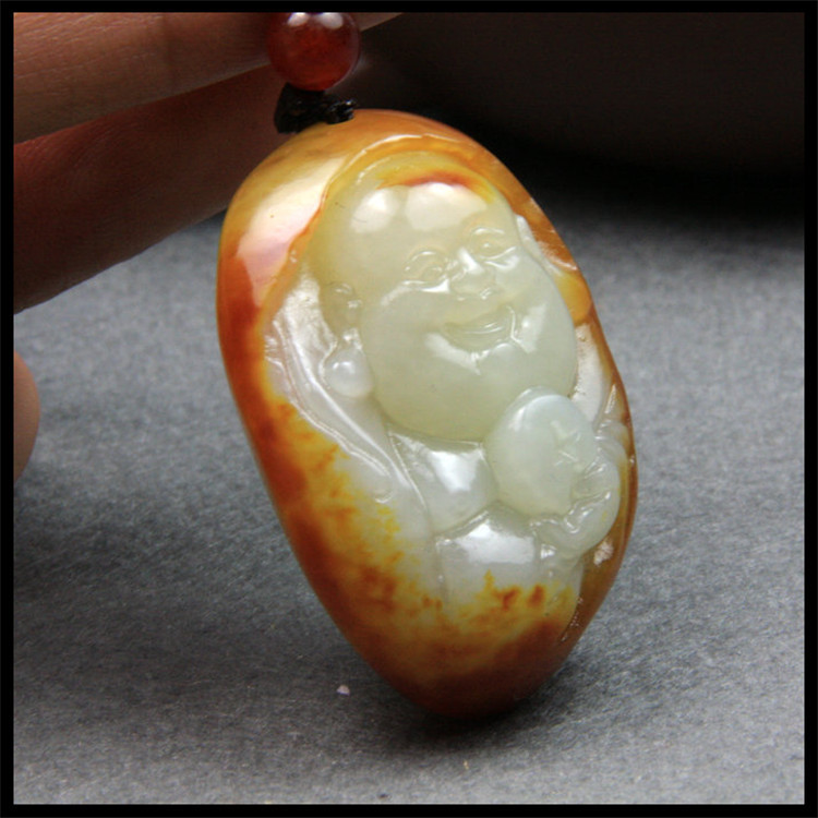 玉器挂件新疆和田玉吊坠原石弥勒佛玉器挂件手把件多款