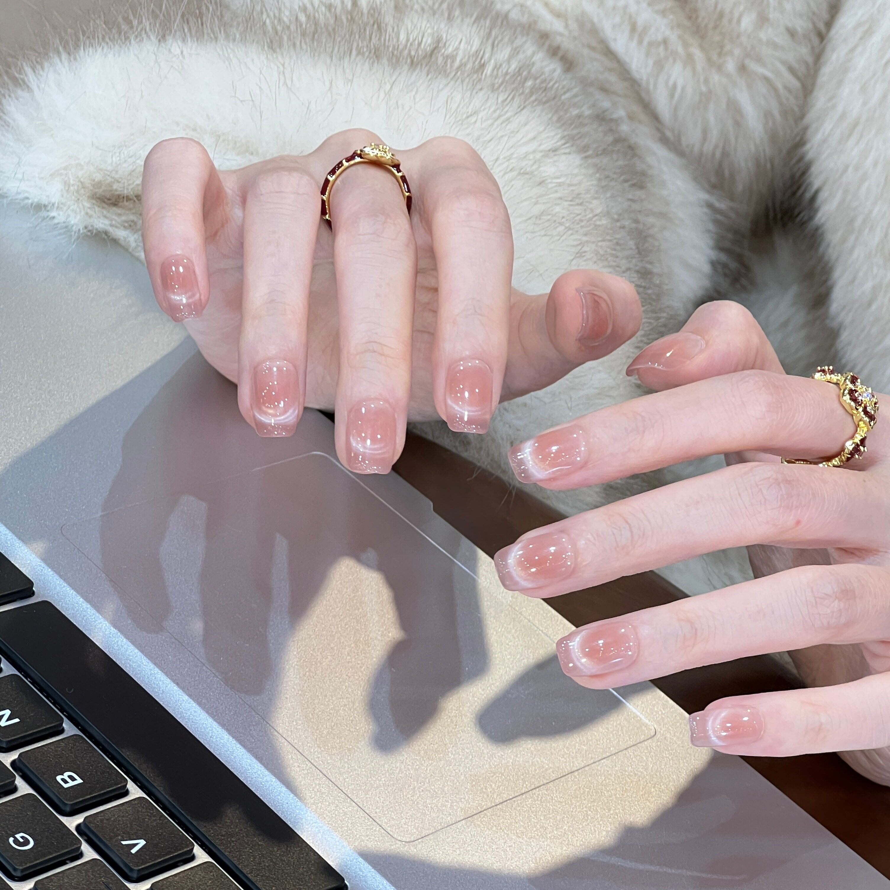 艺人超短款简约通勤法式猫眼手工美甲穿戴甲高级感显白指甲贴片,彩妆/香水/美妆工具,穿戴甲/甲片,淘宝优惠券,粉丝福利购,淘宝优惠卷