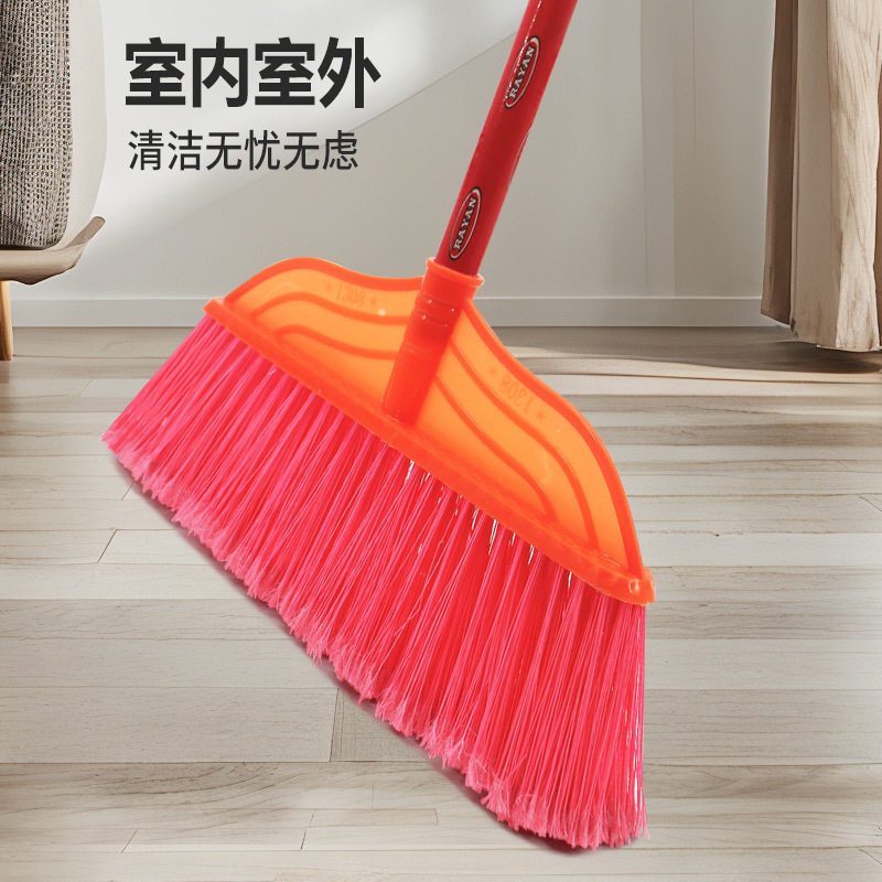 工厂硬毛塑料扫把单个胶