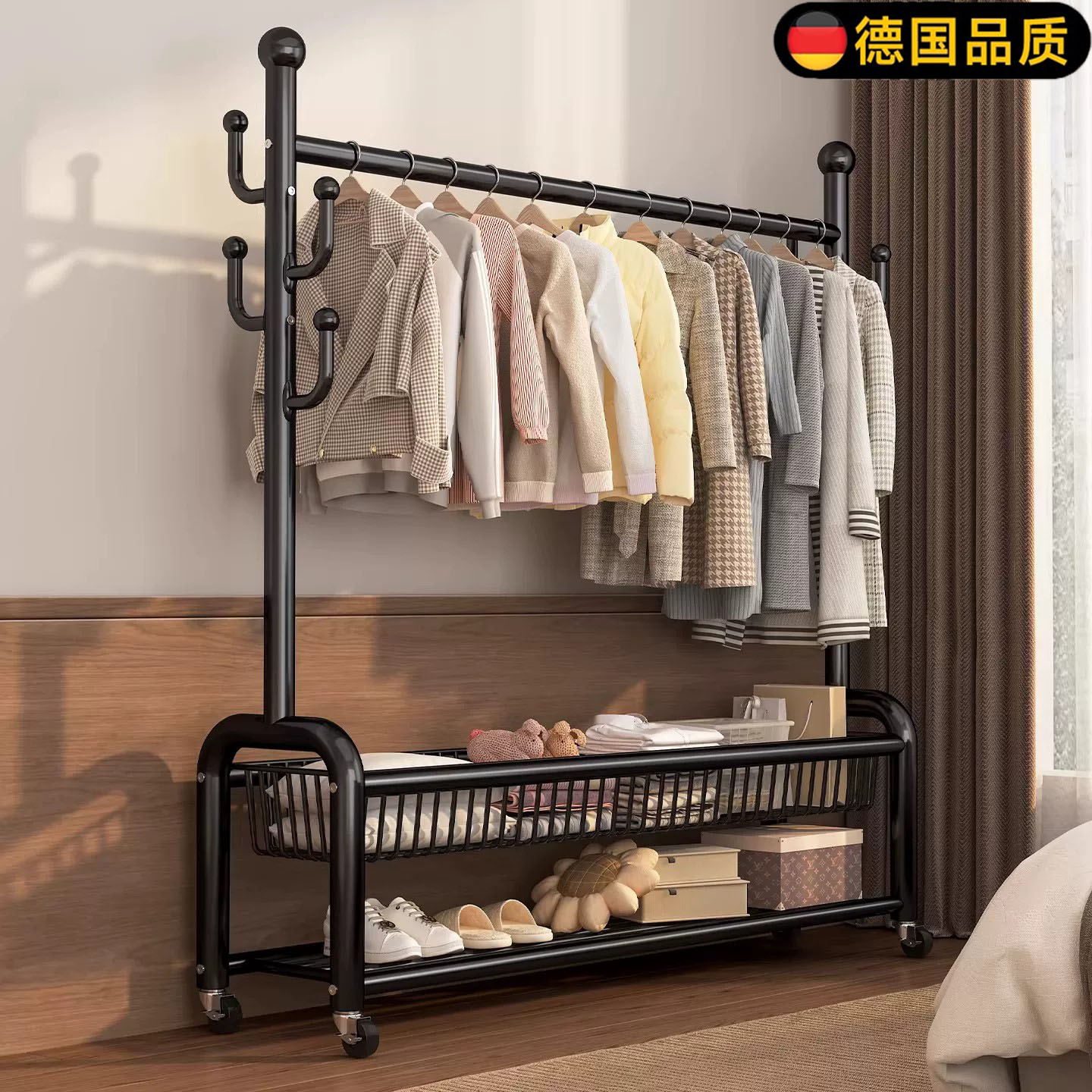 德国挂衣架落地卧室家用衣帽架子