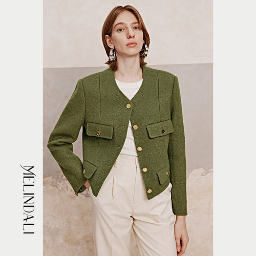 短款毛呢大衣MELINDALI