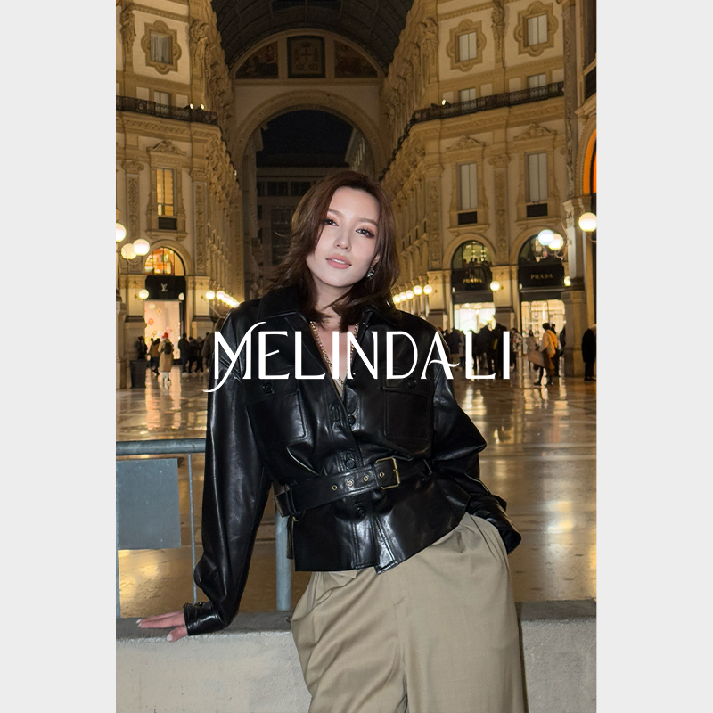 MELINDA LI【女主挚爱】黑标私服意大利半植鞣油蜡绵羊皮宾霸皮衣
