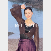 独特漂亮衫 MELINDA 法式 金银丝细闪手钩镂空针织开衫 紫珊瑚