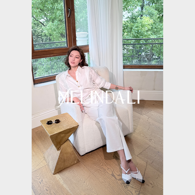 MELINDA LI【弹弹牛仔】轻通勤复古高腰直筒廓形高弹百搭牛仔裤